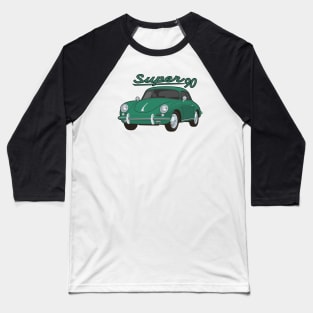 356 B Super 90 gt coupe Car classic vintage retro green dark Baseball T-Shirt